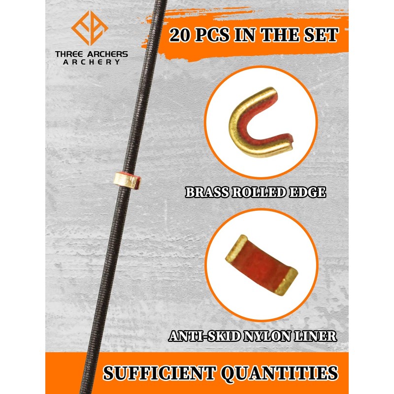 THREE ARCHERS Archery T Bow Square Set Bowstring Nocking Point