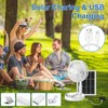 AKOFIC Portable Standing Fan with Solar Panel, Battery & Solar