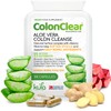 ColonClear - Colon Cleanse Detox - Aloe Vera Complex - 100 Vegan Capsules - Natural Laxative and Stool Softener - Herbal Constipation Relief Tablets with Glucomannan Fibre for Daily Bowel Movements