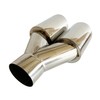 NETAMI 2.5"Inlet to 3.5"Outlet Dual Exhaust Tip Stainless Steel Polish