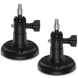 HOLACA Adjustment Wall Mount Holder Compatible With Arlo Pro 4 Pro 3 Pro 2,Ring Stick Up Cam,Arlo Ultra,Arlo Ultra 2&Other Compatible Models ，1/4" Screw Camera Wall Mounts (2-pack BLACK)