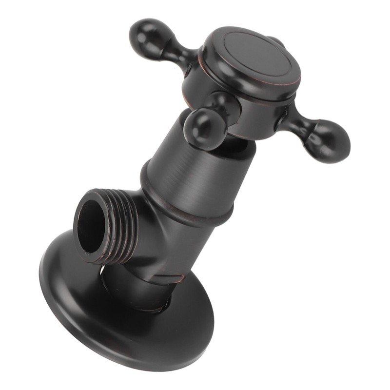 Solid Brass Angle Stop Valve Retro Thickened Cold Hot Triangle