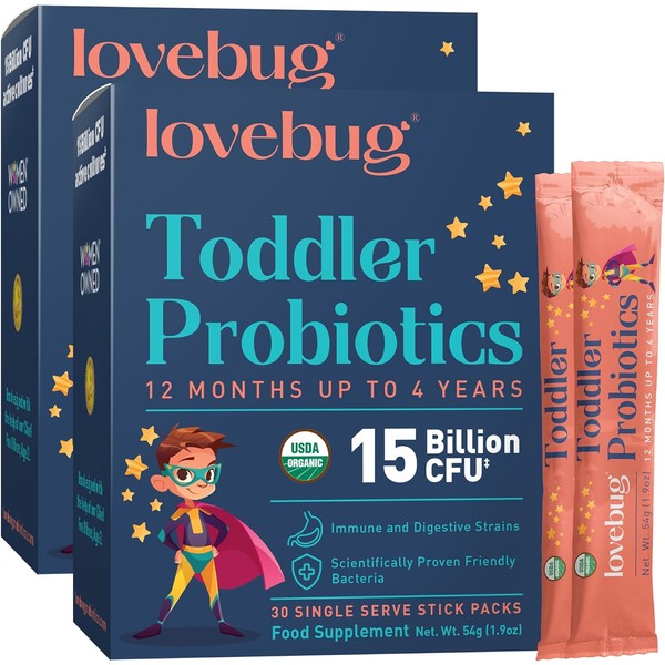 Lovebug Award Winning Probiotics | Constipation & Stomach Discomfort |