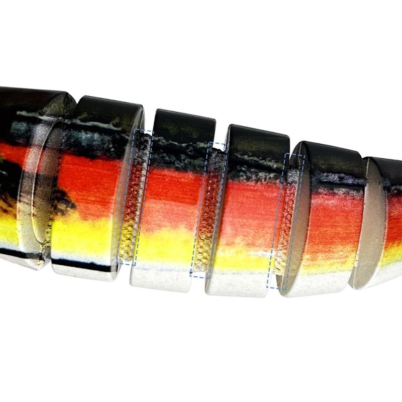 FOLANDO Multi Jointed Pike Fishing Lures, 135.CM/18G 3D artificial lure