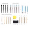 32Pcs Polymer Clay Tools Durable Wood Metal Comfortable Handle Food
