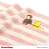 Curious George Border Towel Handkerchief, Pink, Small, Reborn Cotton, Full