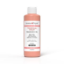 Aroma Depot Tropical Fruit 4 fl oz. Fragrance Oil I Perfume I Skin Oil I Scented Oil for DIY Projects Bath Bombs, Body Butters, Creams & Lotions. Works for Diffuser, Burners, or Warmers.