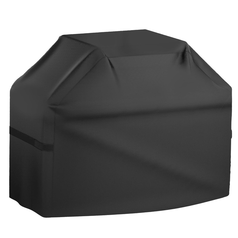 Grill Cover with Hook and Loop Straps and Adjustable Drawstring