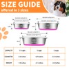 2-in-1 Metal Dog Bowl with Slow Feeder Insert, Stainless Steel