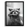 SYWENNOI Framed Black and White Bathroom Canvas Wall Art, Funny