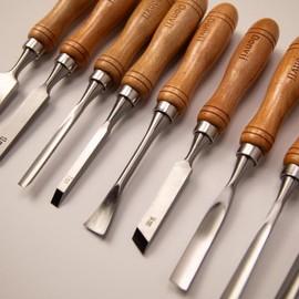 Donvii - 12-Pieces Wood Carving Tools Set – Professional Carving Chisel with Razor Sharp CRV-60 Steel Blades and Wooden Handles in a Wooden Storage Case- Wood Carving Kit