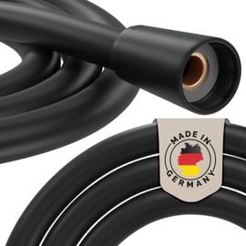 PRISMA Shower Hose 160 cm Black with Double Twist Protection Made in Germany Extremely Flexible, Twist-Proof, with Kink Protection, Shower Hose with Swivel in Black