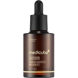 MEDICUBE Glutathione Glow Serum, Suero Facial Iluminador con Glutatión Liposome 5% y Niacinamida 5%, Ayuda a Mejorar la Luminosidad y la Apariencia del Tono de la Piel, 30 ml