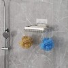 TESOT Shower Soap Holder with 4 Hooks, 304 Stainless Steel