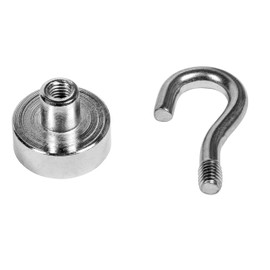 Connex Power Magnet, Metal, Chrome, 0.09 x 0.09 x 0.03 cm