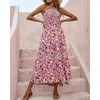 BTFBM Women One Shoulder Sleeveless Casual Summer Dresses 2023 Smocked