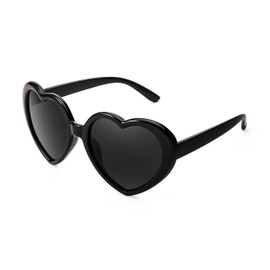 FEISEDY Polarized Heart Shaped Sunglasses Oversized Vintage Fashion Love Eyeglasses for Women UV400 B2337