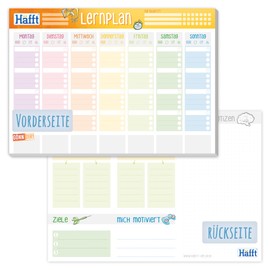 Häfft Learning Planner Pad A4 with 50 Sheets, Weekly Planner with To-Do List, Tracking, Learning Packs, Goals, Large Note Field and More, Climate Neutral and Sustainable