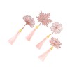 SEWACC 3sets Metal Bookmarks Tassel Creative Leaf Shaped Literary Bookmarks