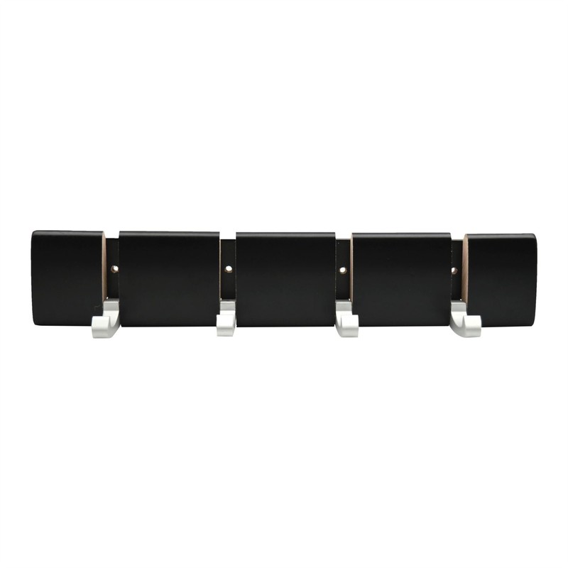 Harbour Housewares Wooden Wall Mount Coat Rack - 4 Foldaway