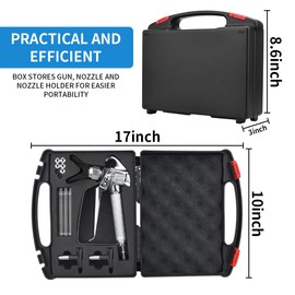 Airless Paint Sprayer Gun Kit with Tip Guard and 5 Pieces Tips 3600 PSI Airless Paint Sprayer Gun & 5 Pieces Airless Paint Spray Gun Filter and Spraying Equipment Storage Box (211,313,415,517,623)