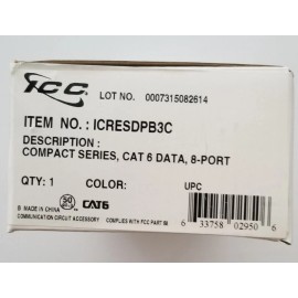 ICC ICRESDPB3C CAT6 DATA 8 PORT
