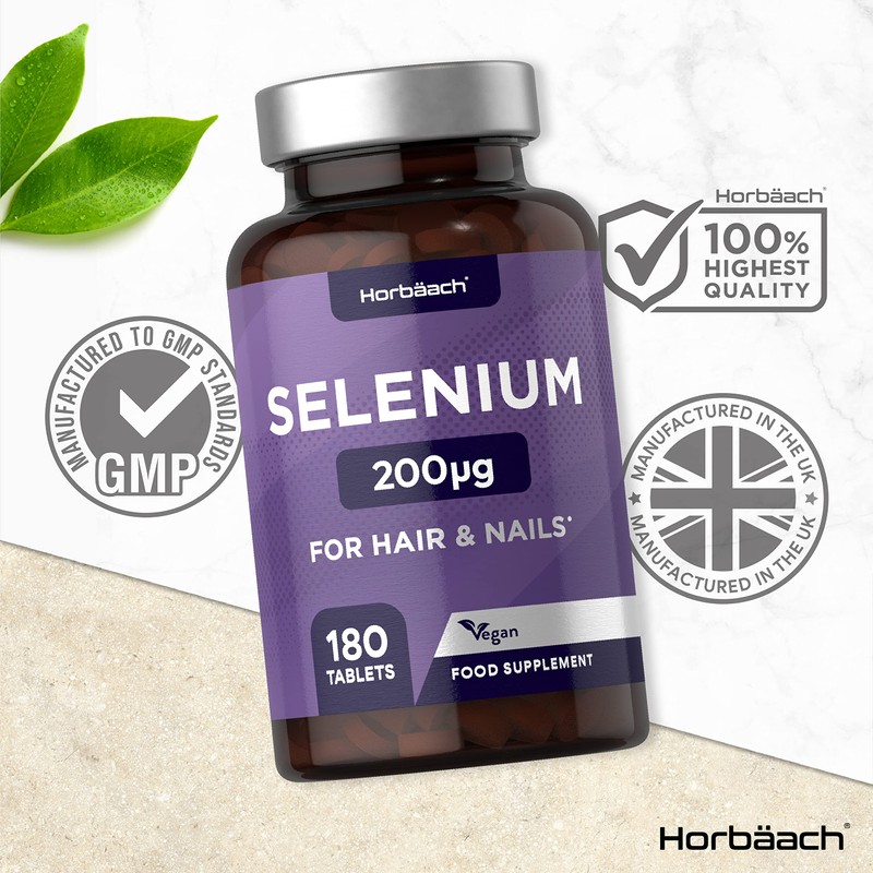 Selenium 200mcg Supplement | 180 High Strength Tablets | with