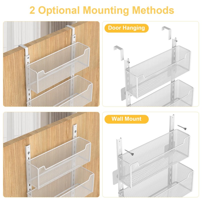 VyGrow Over the Door Organizer, 8-Tier Pantry Organizer with Fully
