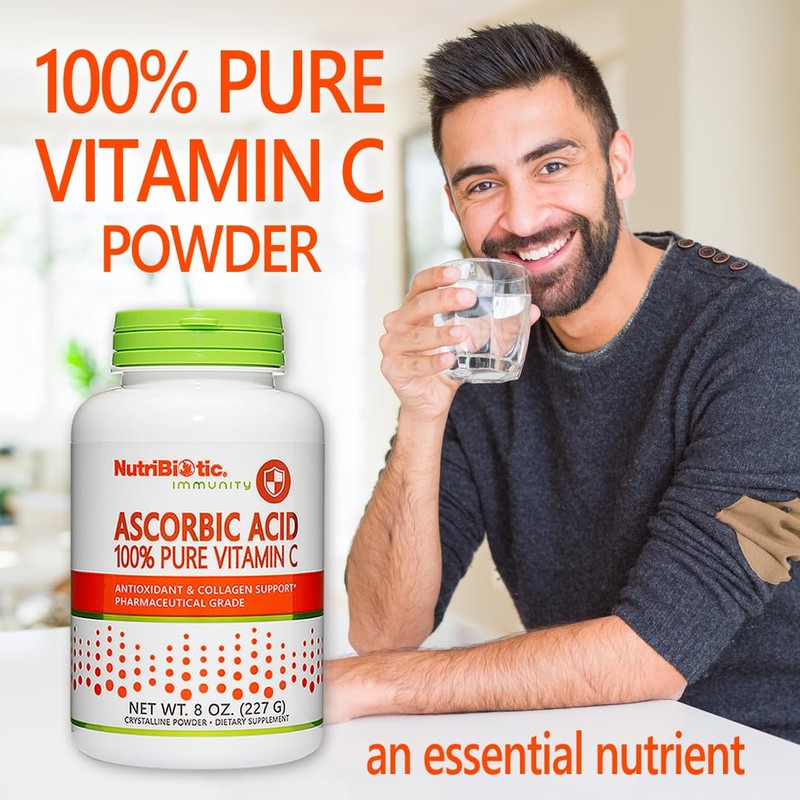 NutriBiotic Ascorbic Acid Vitamin C Powder, 8 Oz | Pharmaceutical