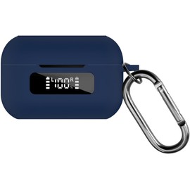 Geiomoo Silicone Case for TOZO NC9 2024, Protective Cover with Carabiner (Navy Blue)