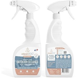Clean 100 - Multi Surface Cleaner & Degreaser Spray for Indoor & Outdoor Use (25.4 Fl Oz Bottle) -100% Organic All Natural Professional Strength Stain & Dirt Remover