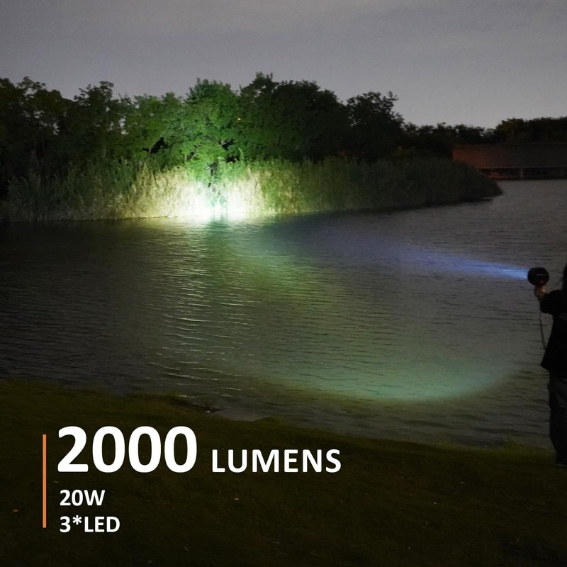 Liaoman Pro Handheld Spotlight up to 2000 Lumens Flashlight 12V