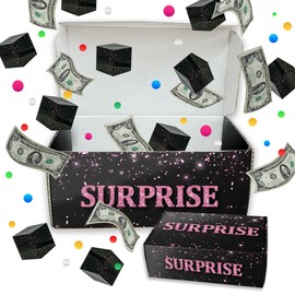 BONETAT Explosion Gift Box for Money, Surprise Birthday Box, Cash Gift Box for Boys Girls, Creative Pop-Up Explosion Box for Birthday, Money Gift Box, Unique Gift Ideas for Kids TeenagersB - Bb05