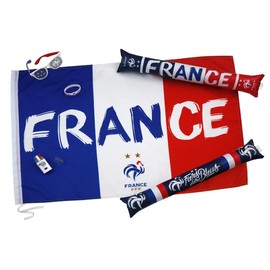 FFF Fan-Set – Flagge Brille Make-up Armband – 2 Sterne – Offizielle Kollektion der französischen Fußballnationalmannschaft