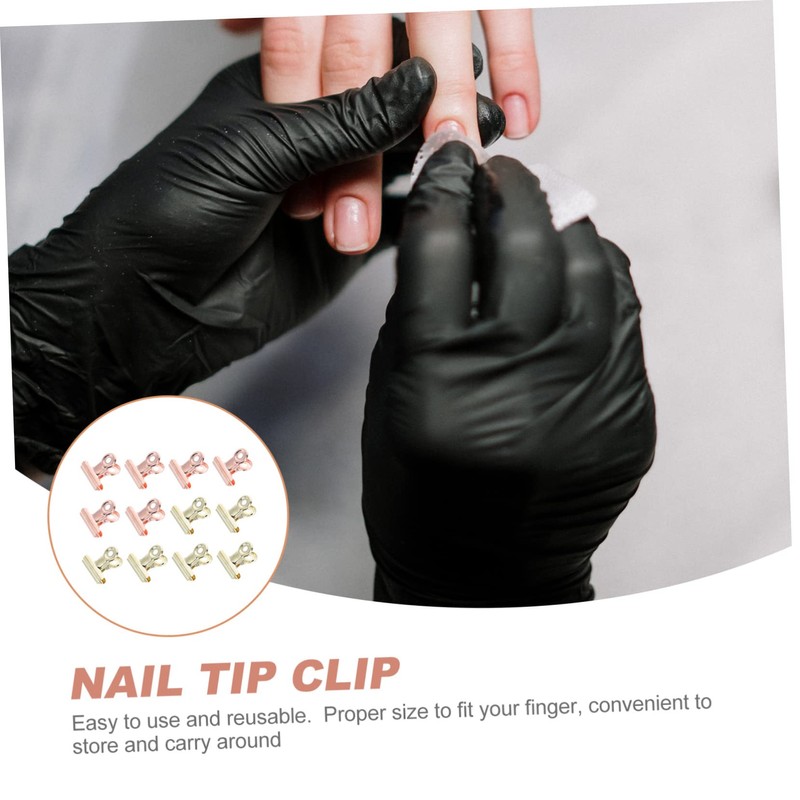 Beavorty 48pcs Nail Extension Clips Manicure Clamps for Gel Nail