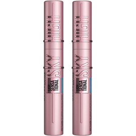 Maybelline Kit 2 mascaras Lash Sensational Sky High a Prueba de Agua, Brinda alargamiento y volumen hasta por 12H, fórmula con extracto de bambú, levanta las pestañas desde la raíz, no deja grumos