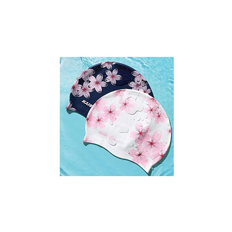 Gorro de natación de silicona para mujer, antideslizante, impermeable, para