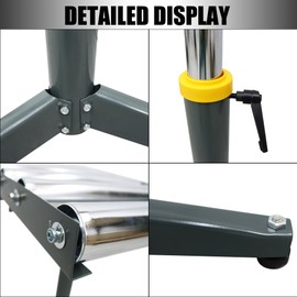 PreAsion 5 Rolls Adjustable Conveyor Roller Table Roller Table Adjustable Height Conveyor Stand 250 Lbs