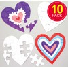 Baker Ross Heart Colouring Puzzles (Pack of 10)