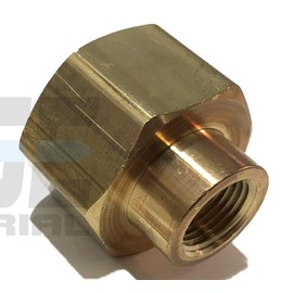 EDGE INDUSTRIAL Brass REDUCING Coupling 3/4" X 3/8" Female NPT FNPT Fuel/AIR/Water/Oil/Gas WOG (Qty 01)