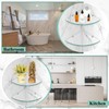 Crowye 2 Pack Glass Corner Shower Shelves 2 Tier Shelves