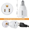 3 Prong Light Bulb Socket Adapter, Polarized Outlet, Light Socket
