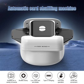 Rechargeable 2-Deck Automatic Card Shuffler with Type-C Charging, 1200mAh Battery and Card Tray