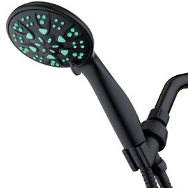 AquaDance Antimicrobial – Anti-Clog High-Pressure 6-Setting Hand Shower with Microban Nozzle Protection from Growth of Mold, Mildew & Bacteria for Stronger Shower! 3 Jet Color Choices – 4" Coral Green