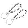 YOKIVE 2 Pcs Braided Leather Keychains, Home PU Keys Ring