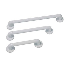 Behrend Plastic Grab Rail Shower Handle Bathtub Handle Grooved White 30 cm