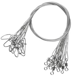 9Tong High Strength Fish Leader Saltwater Line Snap Fishing Leaders Freshwater Stainless Steel Wire Leaders Lures #1 20lb 5.9in 50pcs