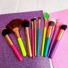 Make Up Neon 10 Brochas Maquillaje Kabuki Base Difusor Suaves