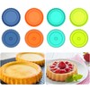 Webake - Molde de silicona para quiche, 8 moldes redondos