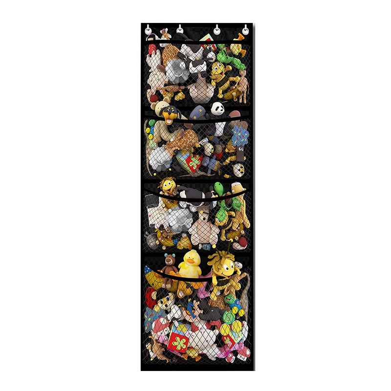 Door Hanging Toy Organizer 4 Layers Large Capacity Hanging Toy
